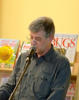 Amy Asanuma I Argonaut Robert Wrigley, UI professor in the English deparment, reads excerpts out of his new publication,